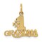 14K Yellow Gold #1 Grandma Charm Grandmother Pendant Jewerly 19mm x 18mm